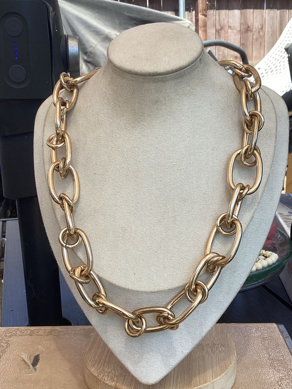 & Other Stories Oversized Gold Link Necklace